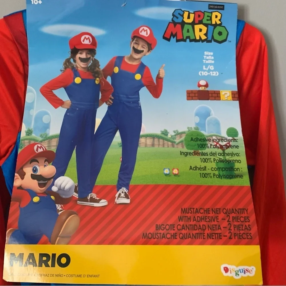NWT. DISGUISE Super Mario Kids Mario Costume